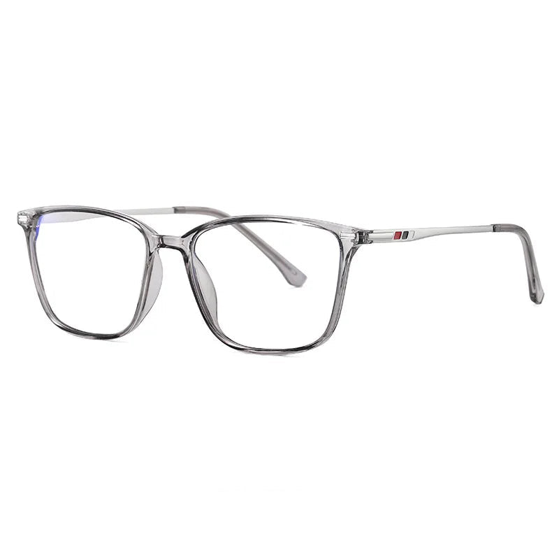 Side Blue Light Glasses Chicago Transparent frame, lightweight and stylish glasses that block blue light, reduce digital eye strain, and improve focus. Ideal for screen time on computers, phones, and tablets. Discover more at www.zenluk.com