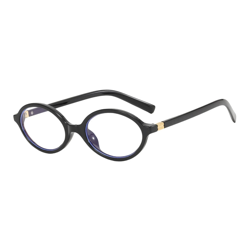 Side Blue Light Glasses Shine with Leopard tortoiseshell frame, oval-shaped design and clear blue light filter lenses. Lightweight and stylish, these glasses reduce eye strain, improve sleep, and protect your eyes from harmful screen glare. Ideal for long hours in front of computers, phones, and tablets. Comfortable for everyday wear with a premium look and smooth fit. Available now at www.zenluk.com