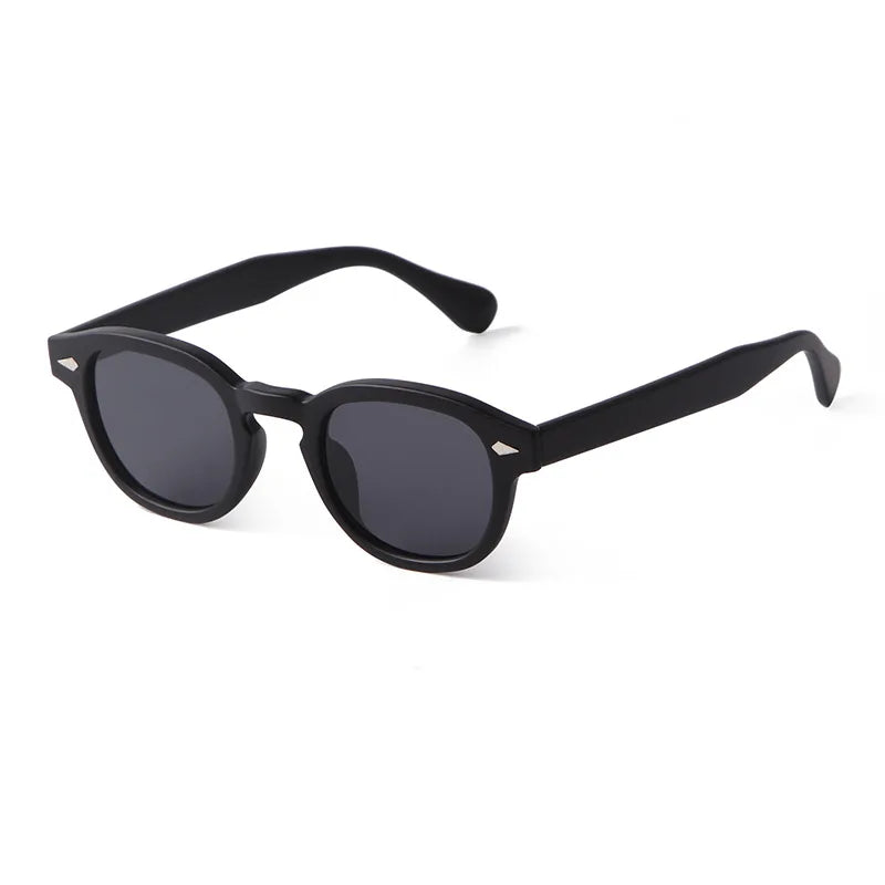 Sunglasses Raj Black Side View, Black lens. Visit: www.zenluk.com